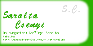 sarolta csenyi business card